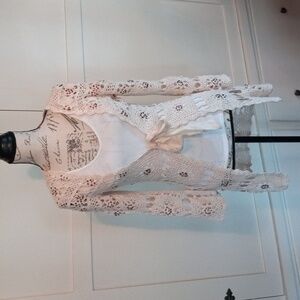 Boston Proper crochet cardigan